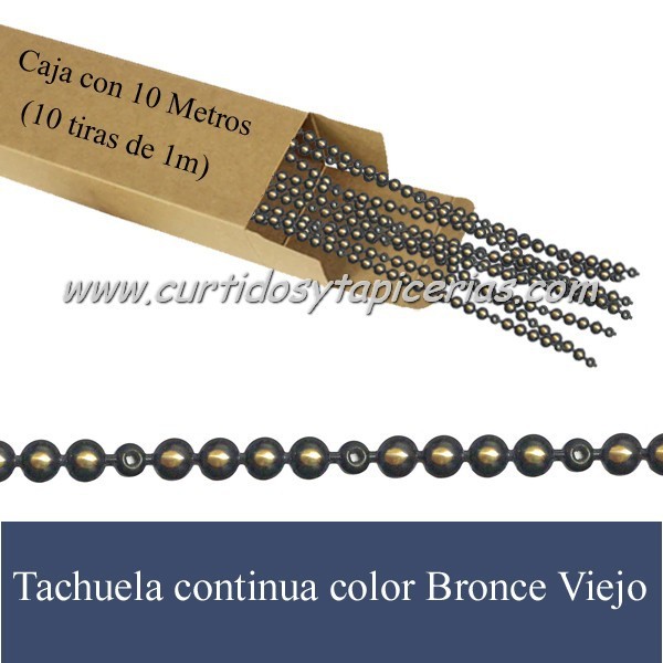 Comunismo papelería Nominación Tachuela continua Color Bronce Viejo - Caja con 10 metros